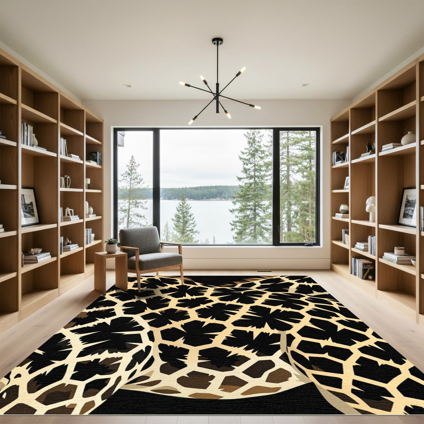 Golden Giraffe Skin Overlay Rug