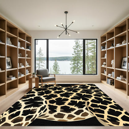 Golden Giraffe Skin Overlay Rug
