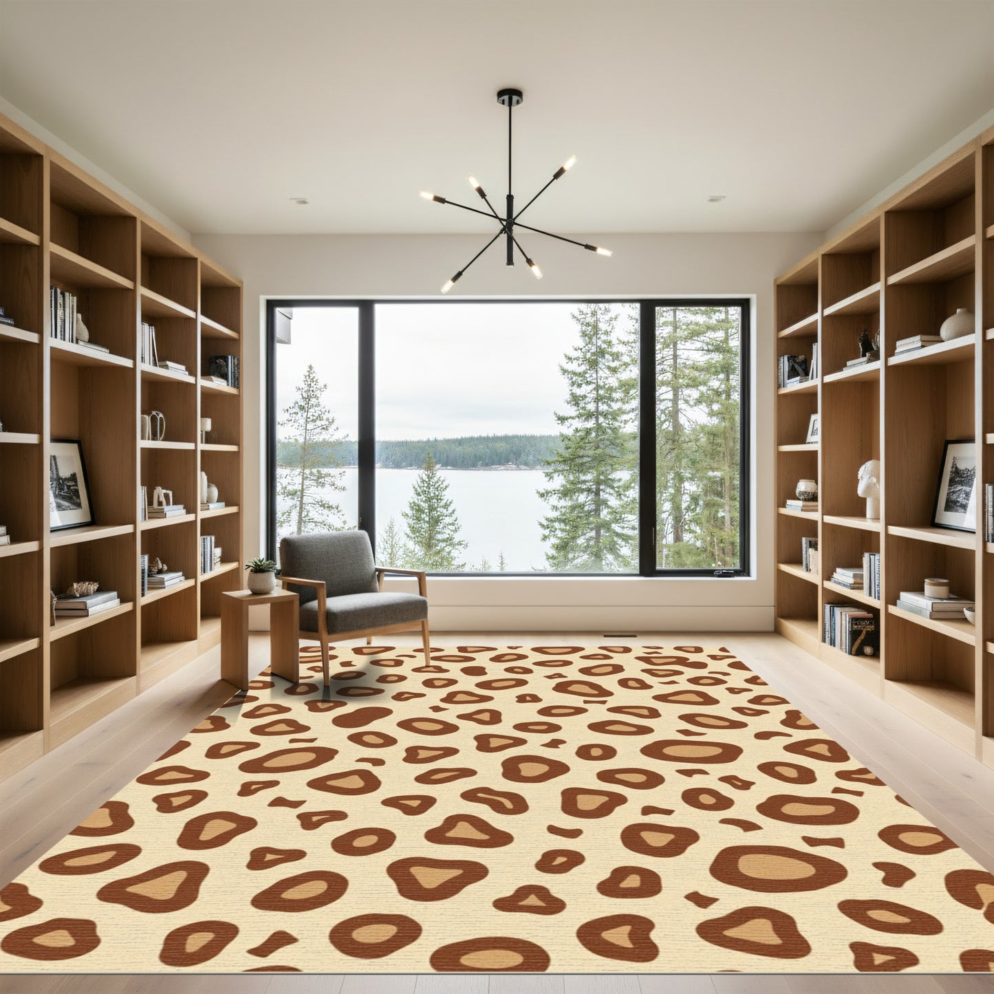 Brown Spotted Animal Skin Rug