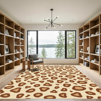 Brown Spotted Animal Skin Rug
