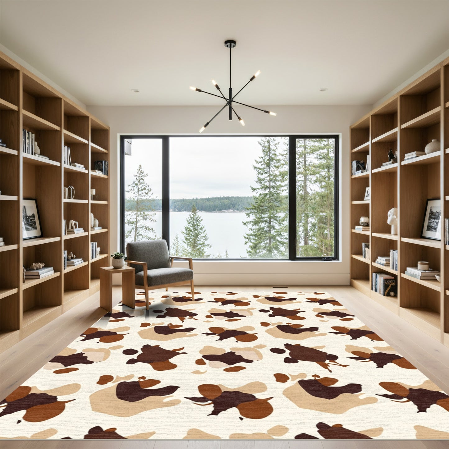 Earthy Camouflage Spotty Composition Rug