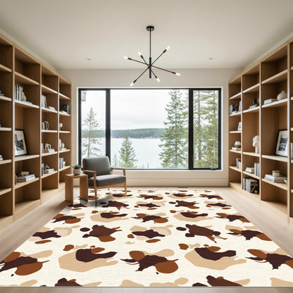 Earthy Camouflage Spotty Composition Rug