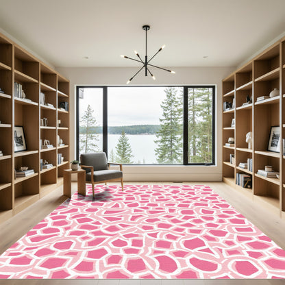 Pink Coral Organic Cell Rug