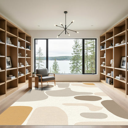 Organic Abstract Terrain Shapes Rug