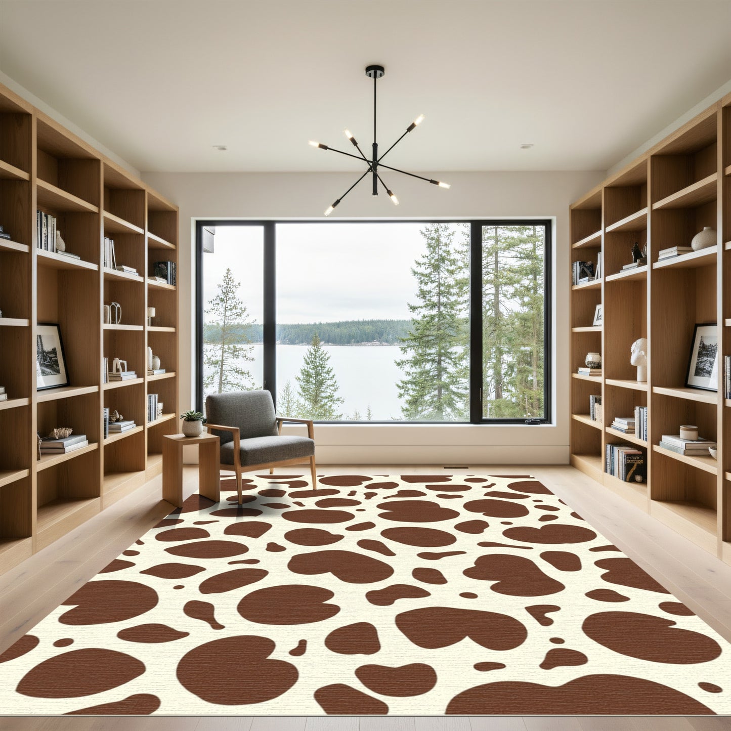 Brown Cream Holstein Spots Rug