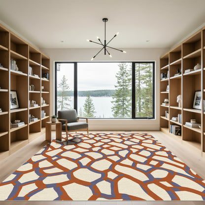 Amber Indigo Organic Net Rug