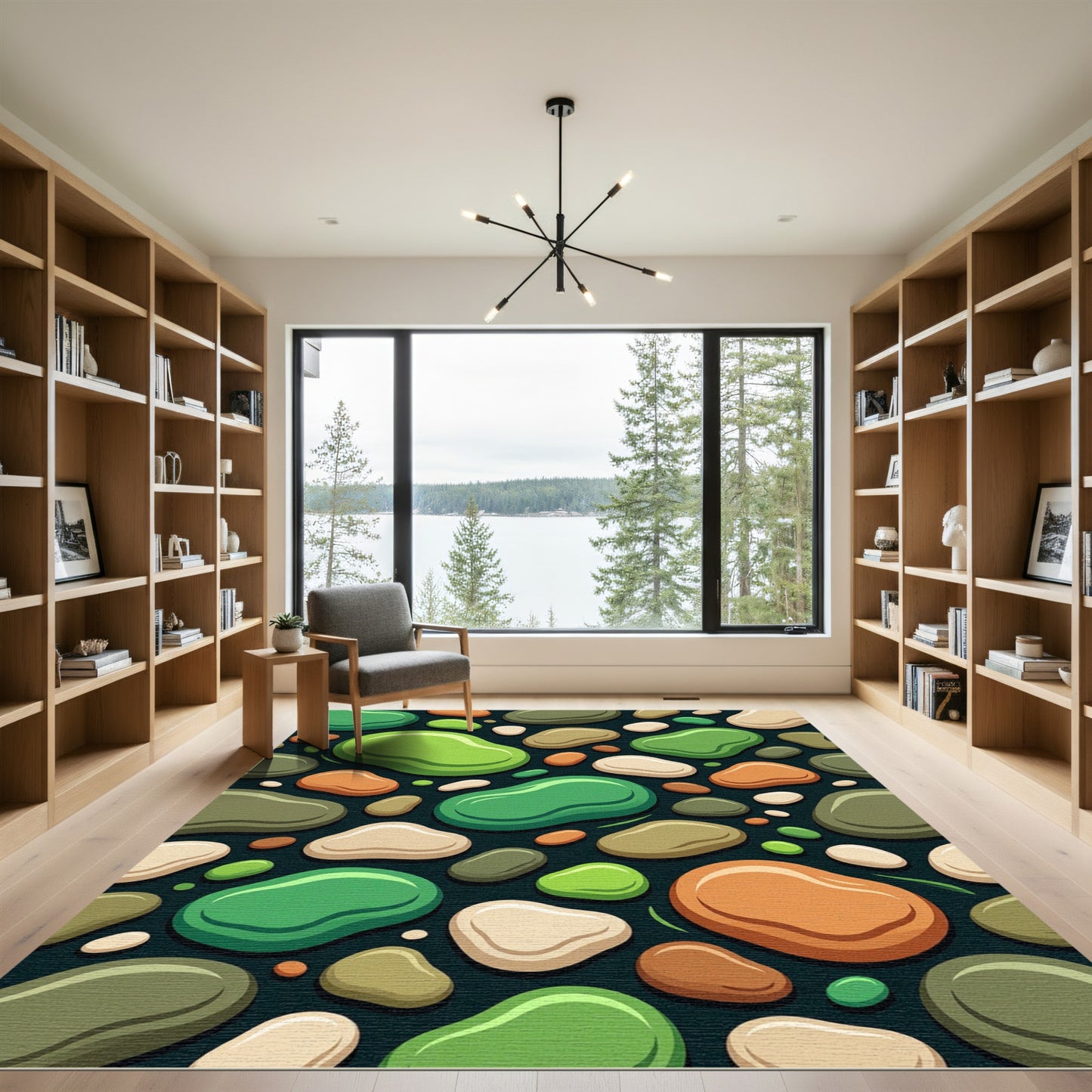 Smooth Pebbles In Earthy Tones Rug