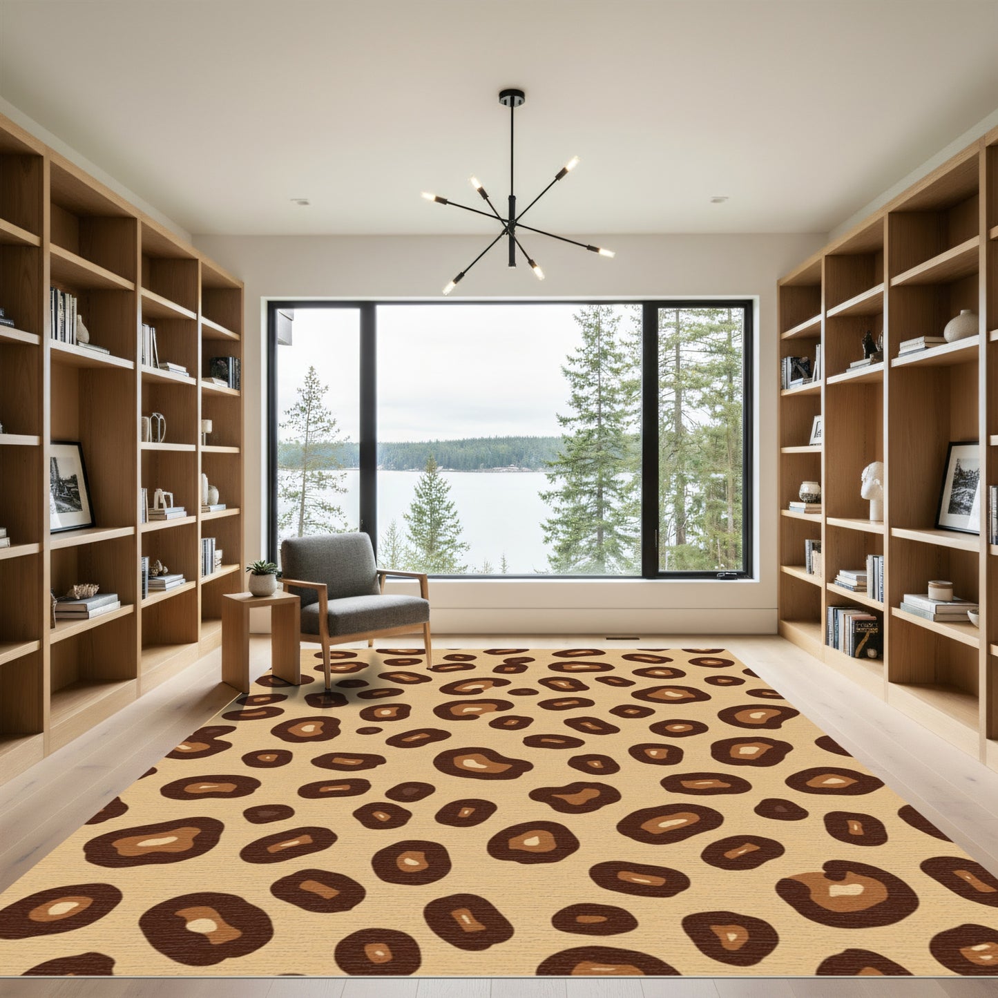Animal Print Brown Tan Spots Rug