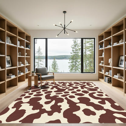 Brown Spot Organic Abstract Rug