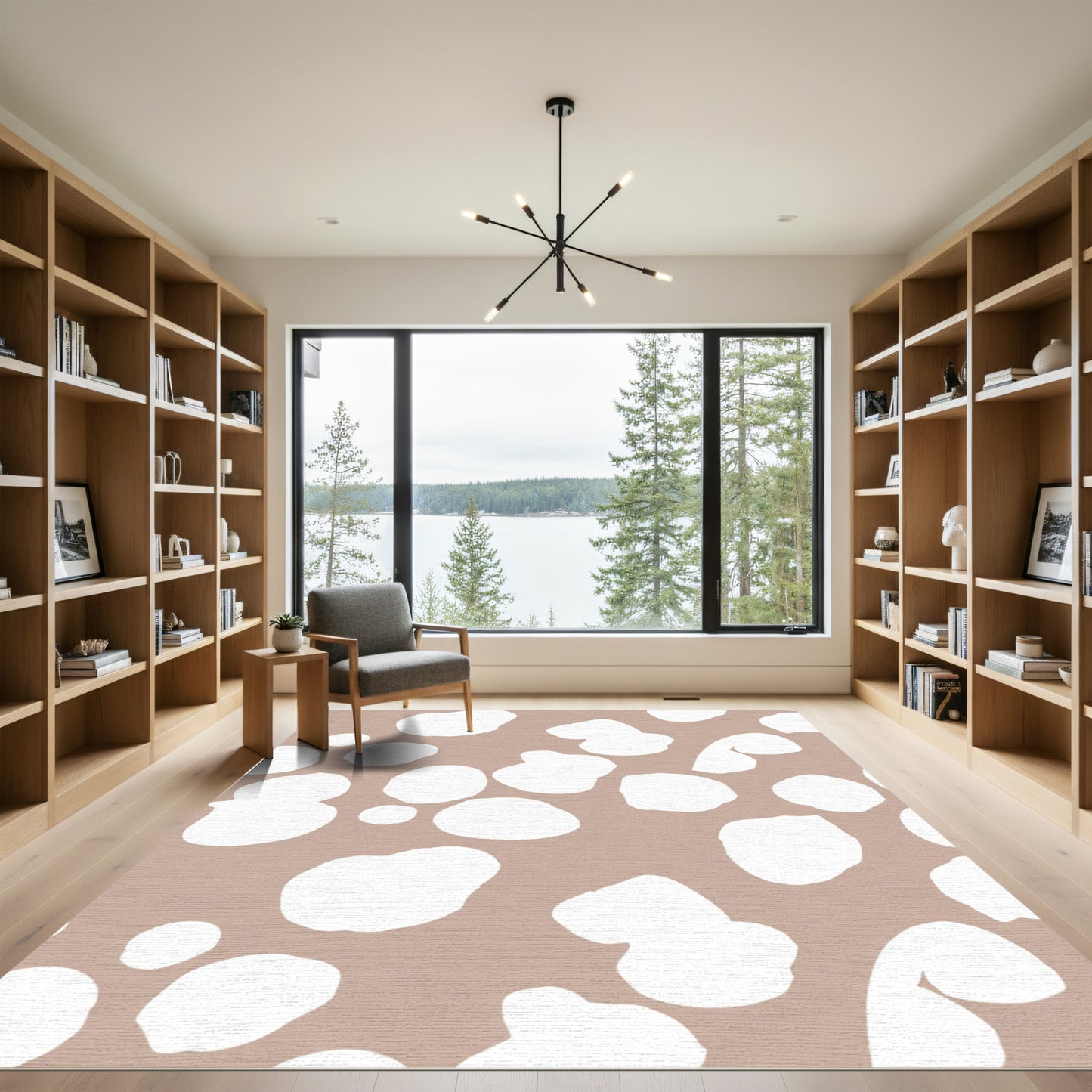 Beige Cloud Irregular Spot Rug