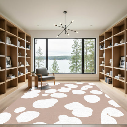 Beige Cloud Irregular Spot Rug