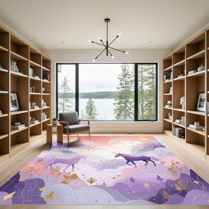 Enchanting Pastel Unicorn Celestial Dream Rug