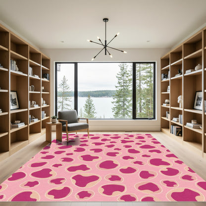Pink Purple Organic Spot Rug