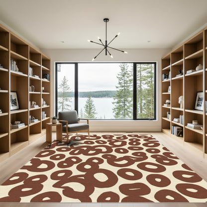 Brown Organic Spotty Loops Rug
