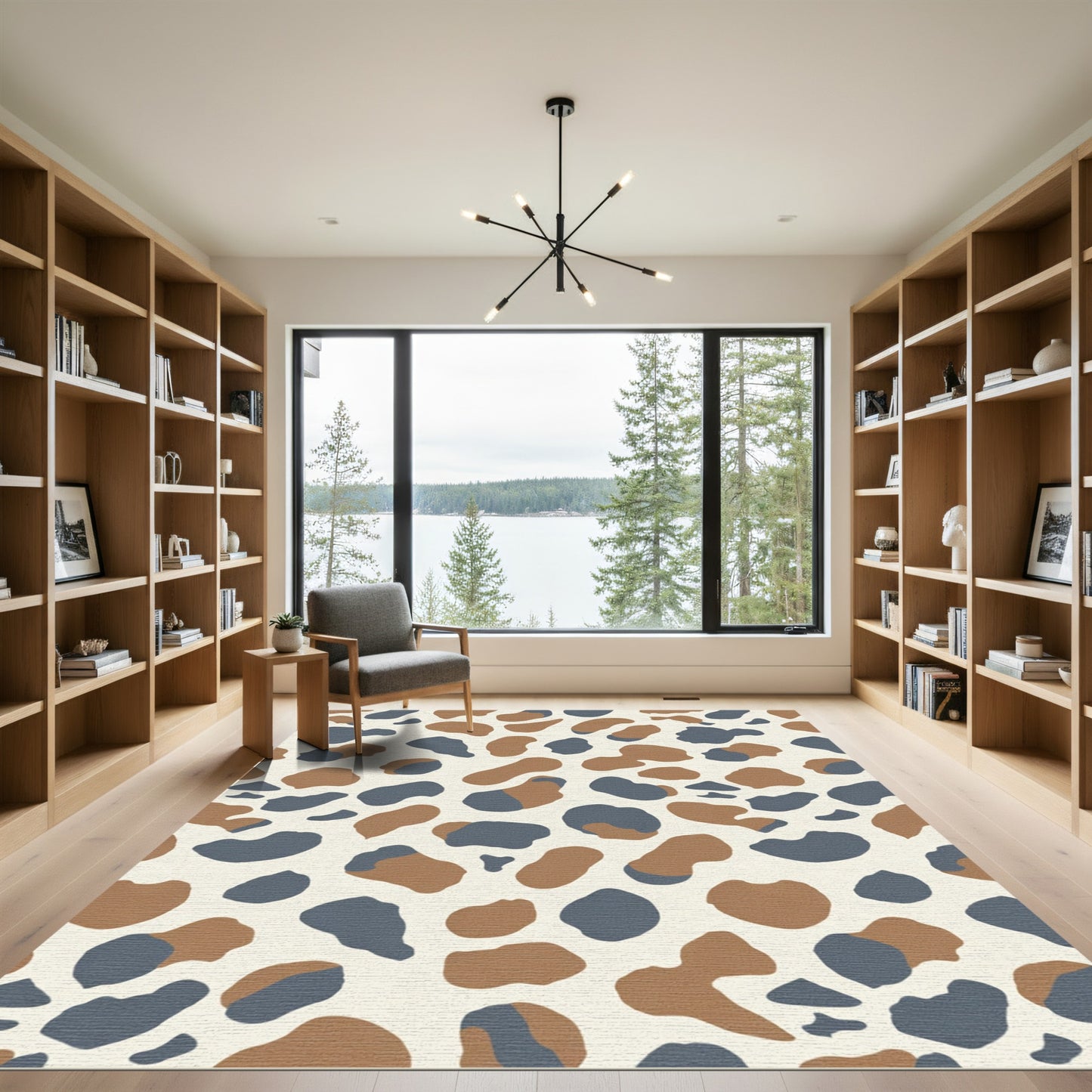 Modern Abstract Camouflage Spots Rug