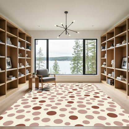 Earthy Polka Dot Scatter Rug