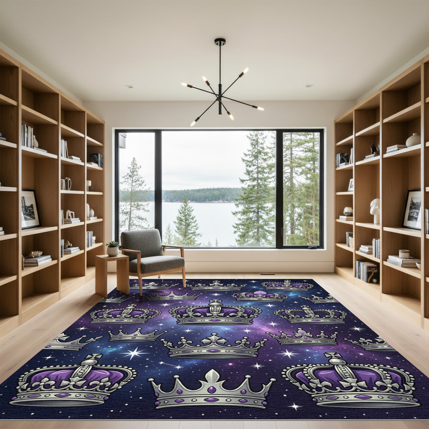 Royal Purple Crown Nebula Art Rug