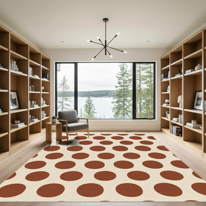 Brown Polka Dot Background Rug