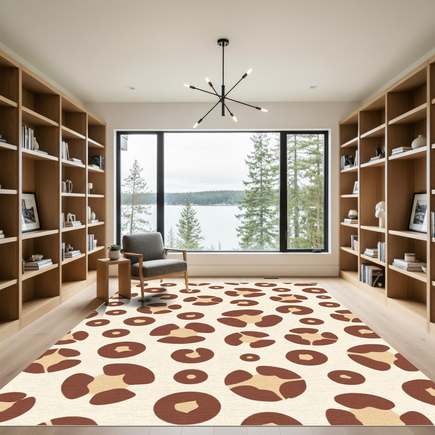 Caramel Leopard Spots Composition Rug