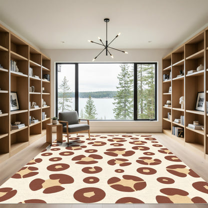 Caramel Leopard Spots Composition Rug