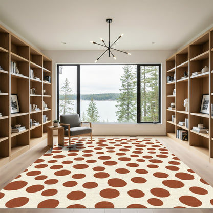 Terra Cotta Dot Scatter Rug
