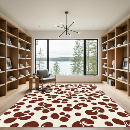 Brown Organic Spot Bloom Rug