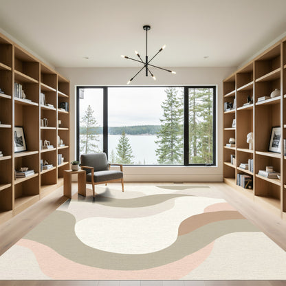 Earthy Abstract Dune Layers Rug