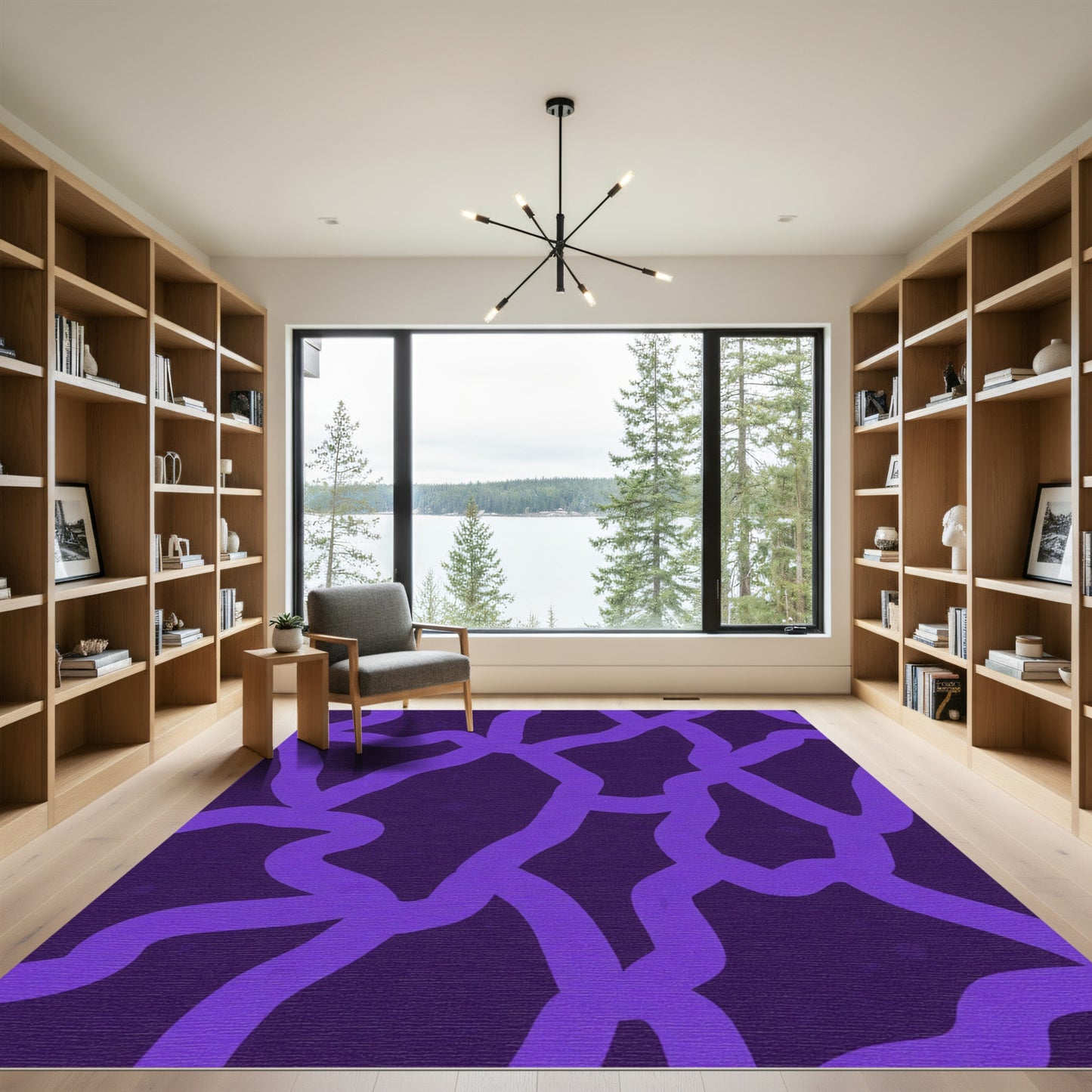 Amethyst Swirl Organic Intertwine Rug