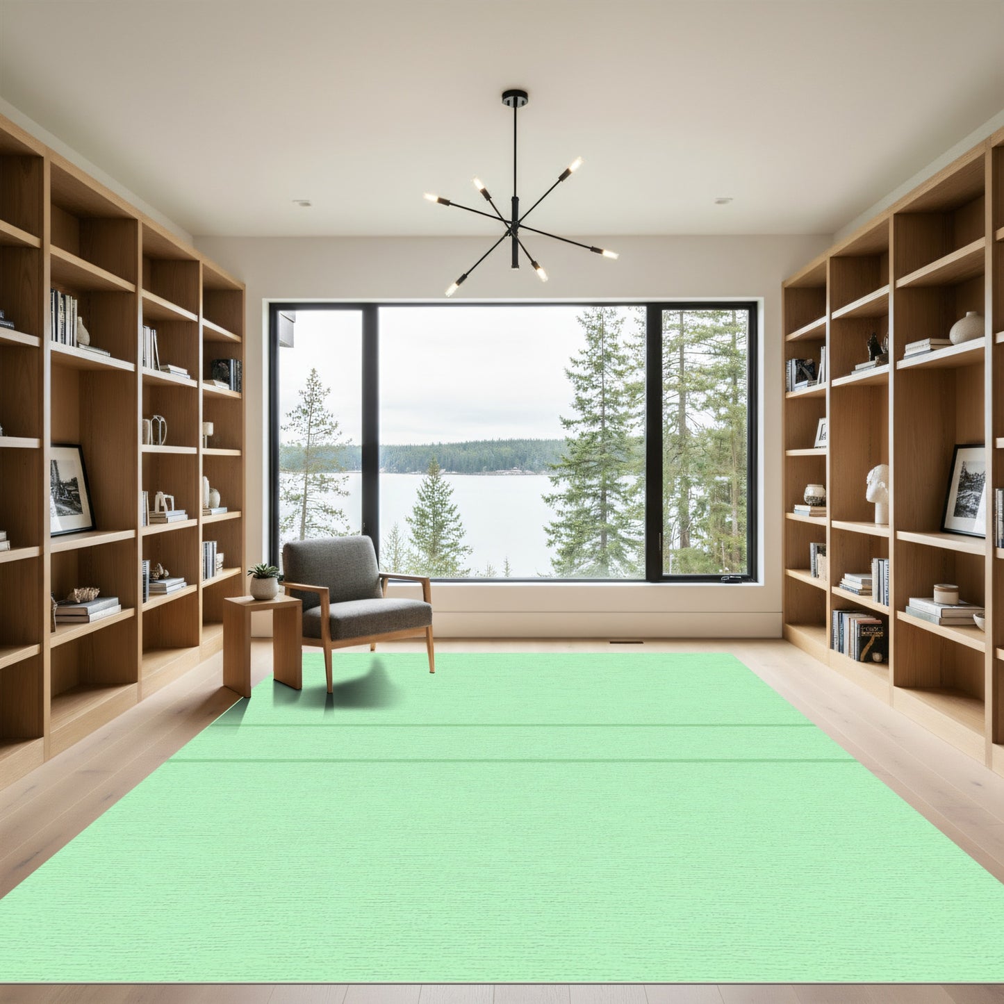 Soft Mint Horizontal Stripe Rug
