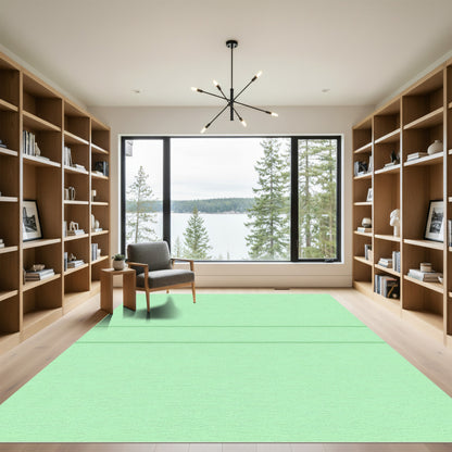 Soft Mint Horizontal Stripe Rug