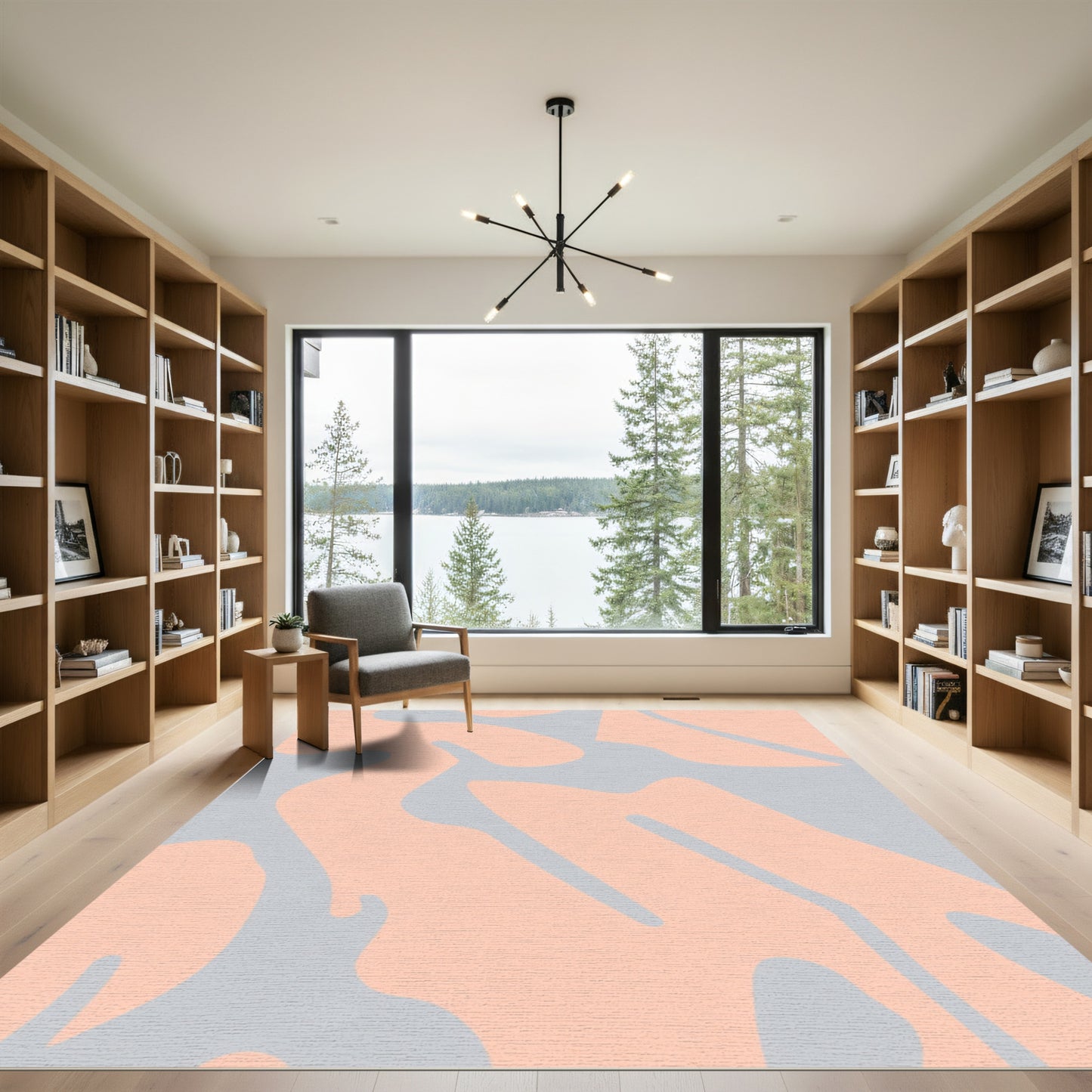 Salmon Gray Organic Flow Rug