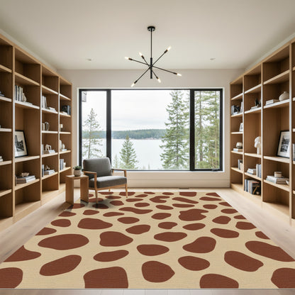 Natural Brown Giraffe Spots Rug