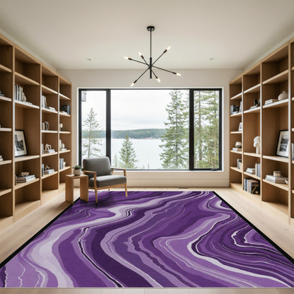 Amethyst Agate Swirl Ribbon Rug