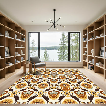 Earthy Tones Tribal Symmetry Rug