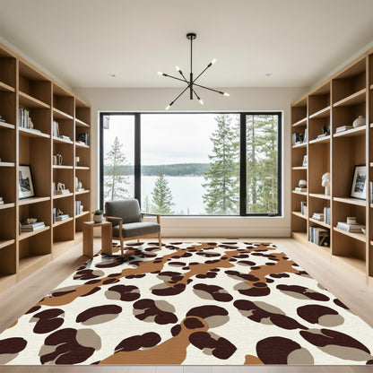 Wild Animal Print Tan Brown Rug