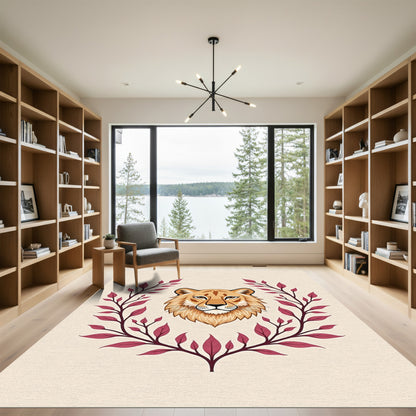 Golden Lion Laurel Wreath Rug