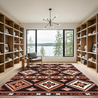 Southwestern Diamond Navajo Stripe Rug