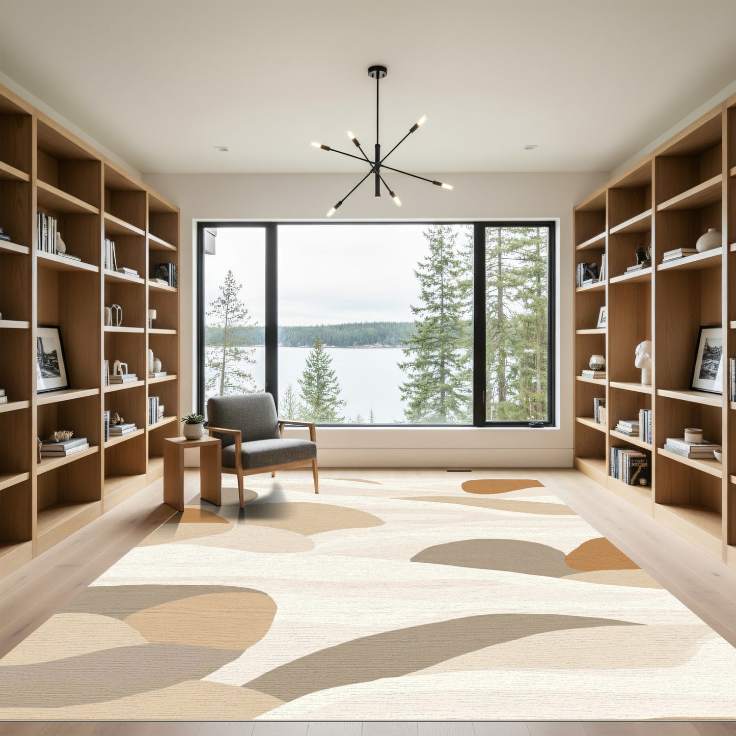 Earthy Terra Cotta Abstract Hills Rug