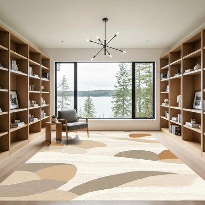 Earthy Terra Cotta Abstract Hills Rug