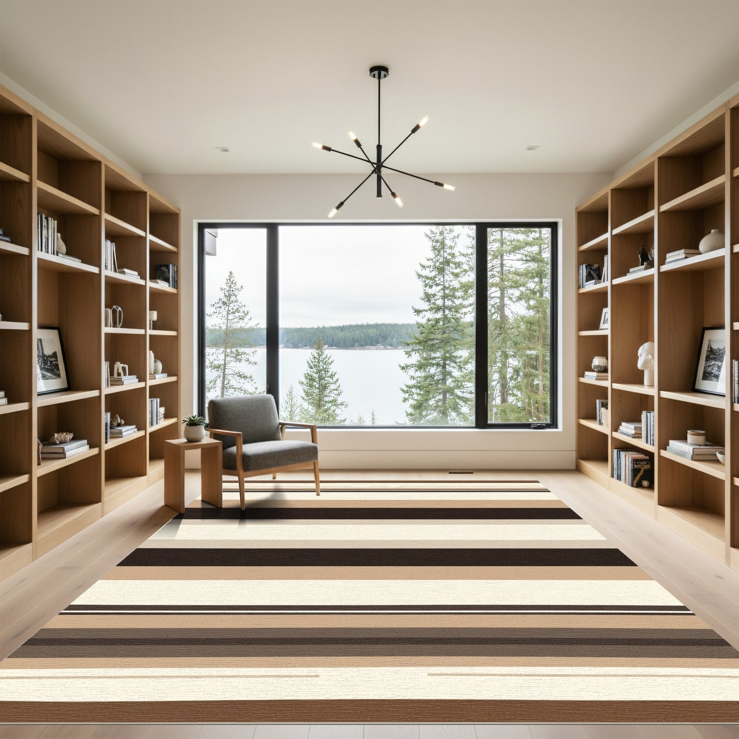 Earthy Neutrals Wide Stripe Rug