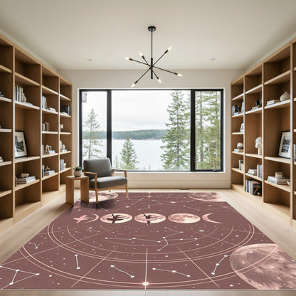 Celestial Ballerina Moon Phase Rug