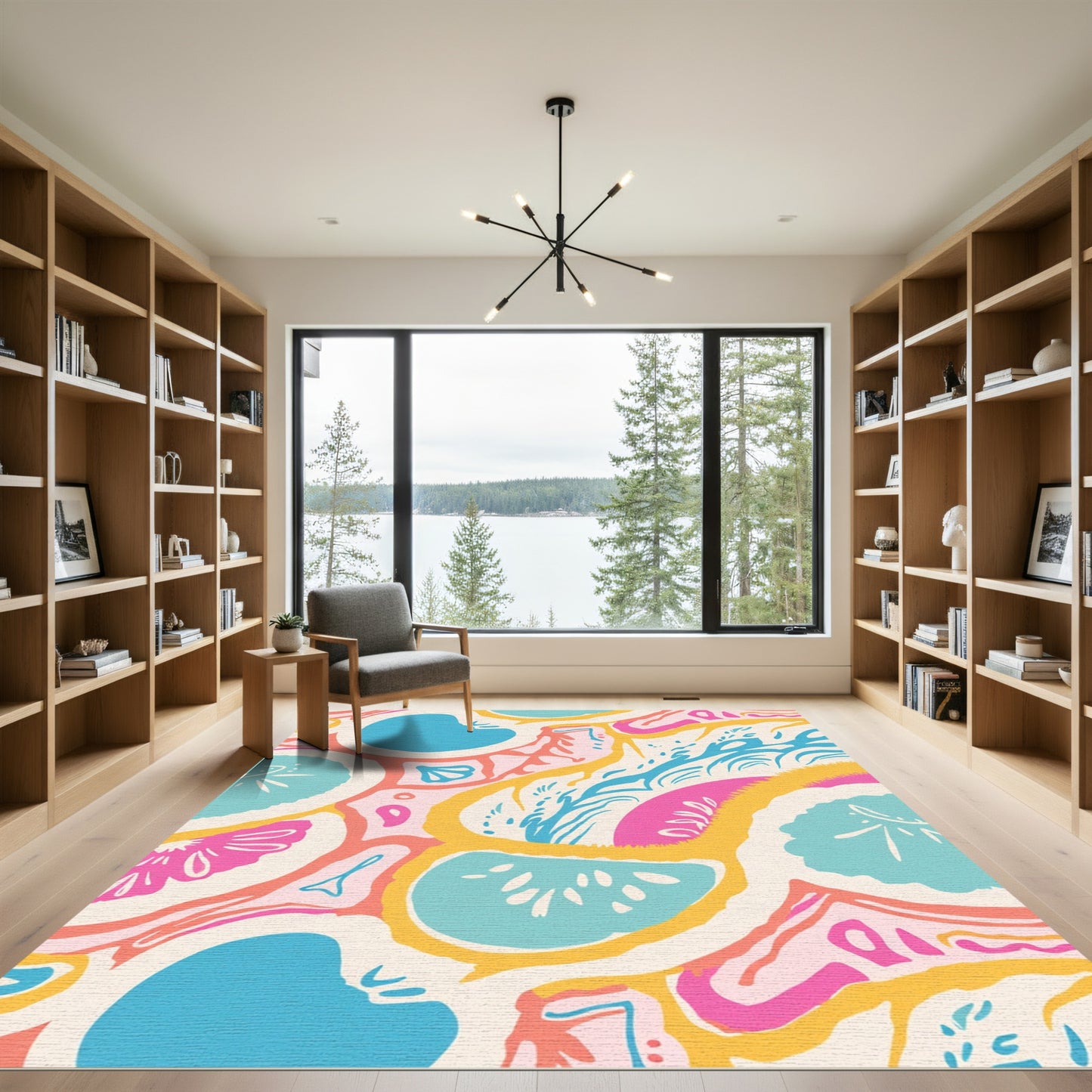 Funky Citrus Slice Abstract Rug