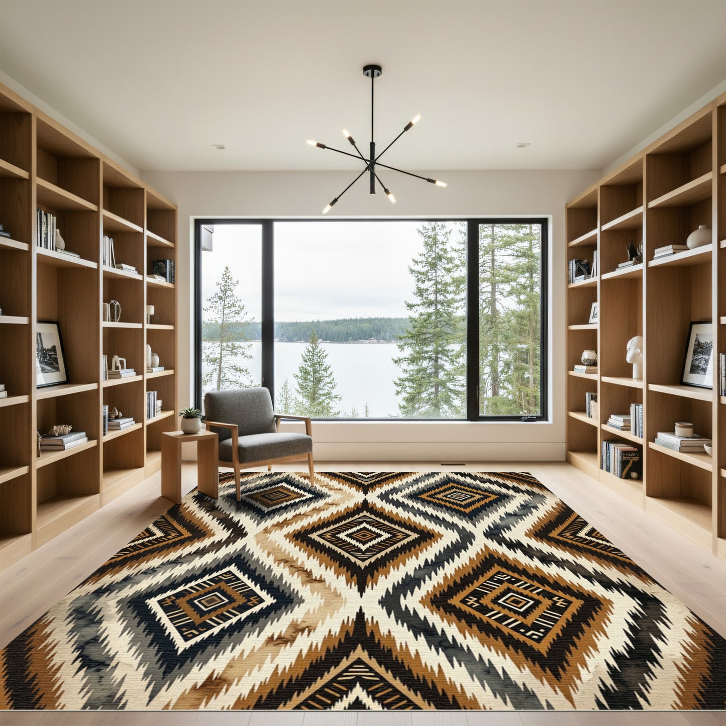 Earth Tone Southwestern Diamond Geometric Rug