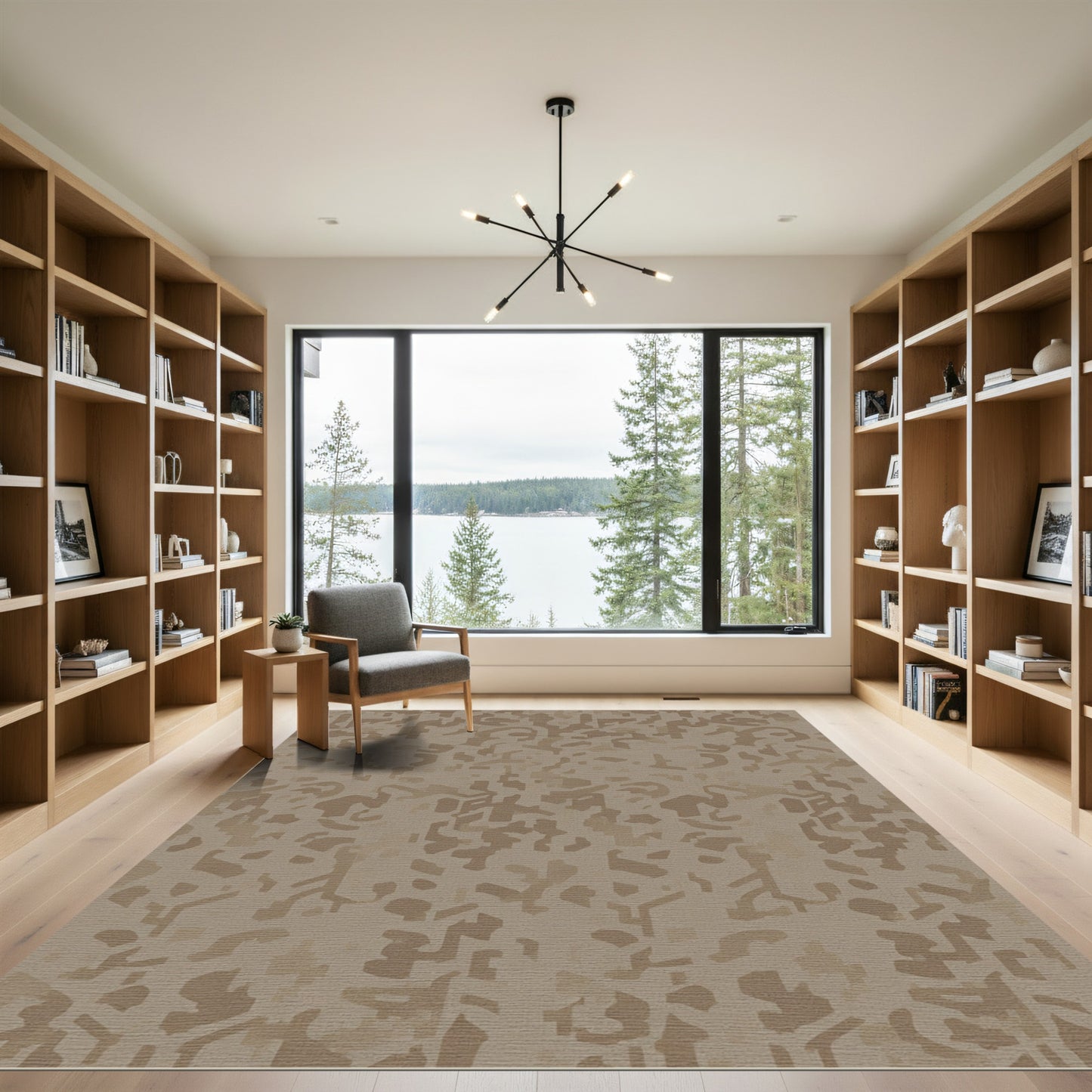 Earthy Abstract Camouflage Terrain Rug