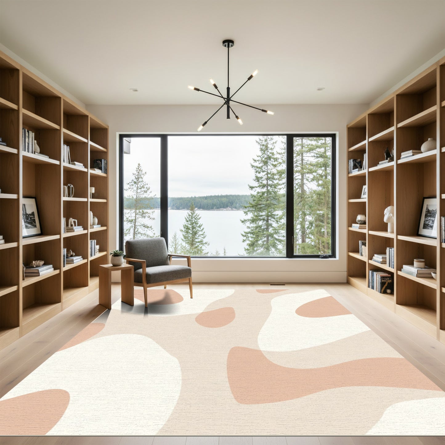 Warm Peach Organic Flow Rug