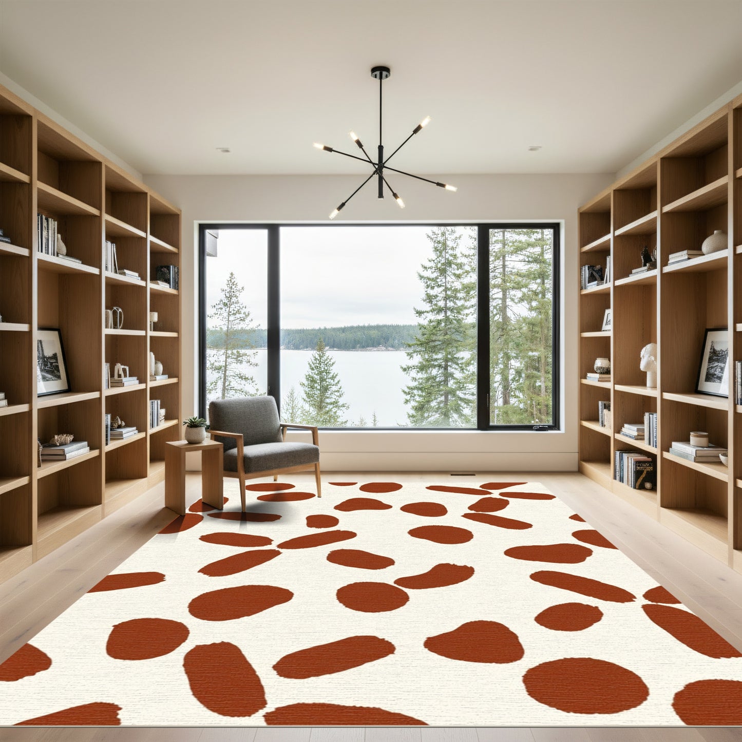 Terracotta Brushstroke Spot Rug