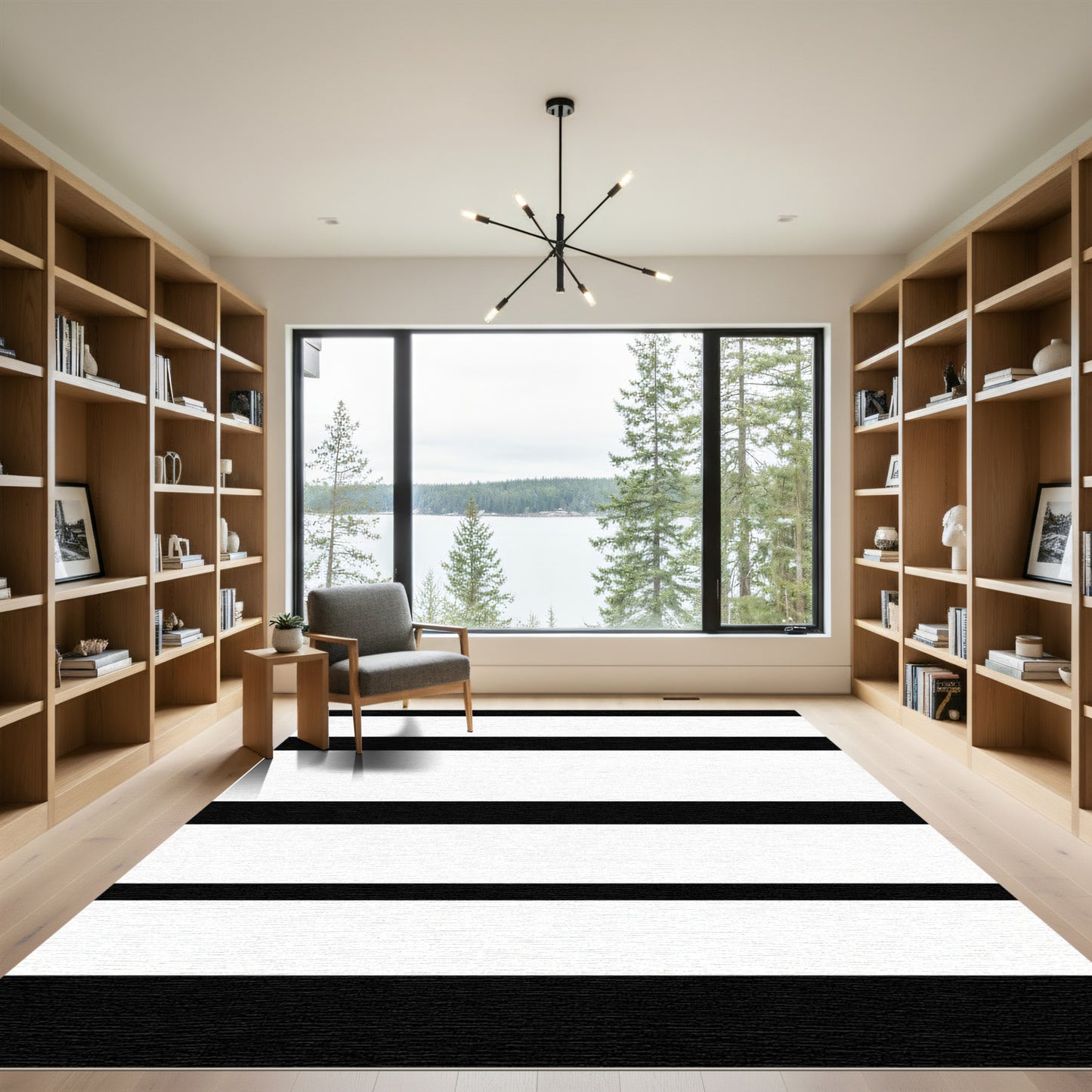 Monochromatic Parallel Line Composition Rug