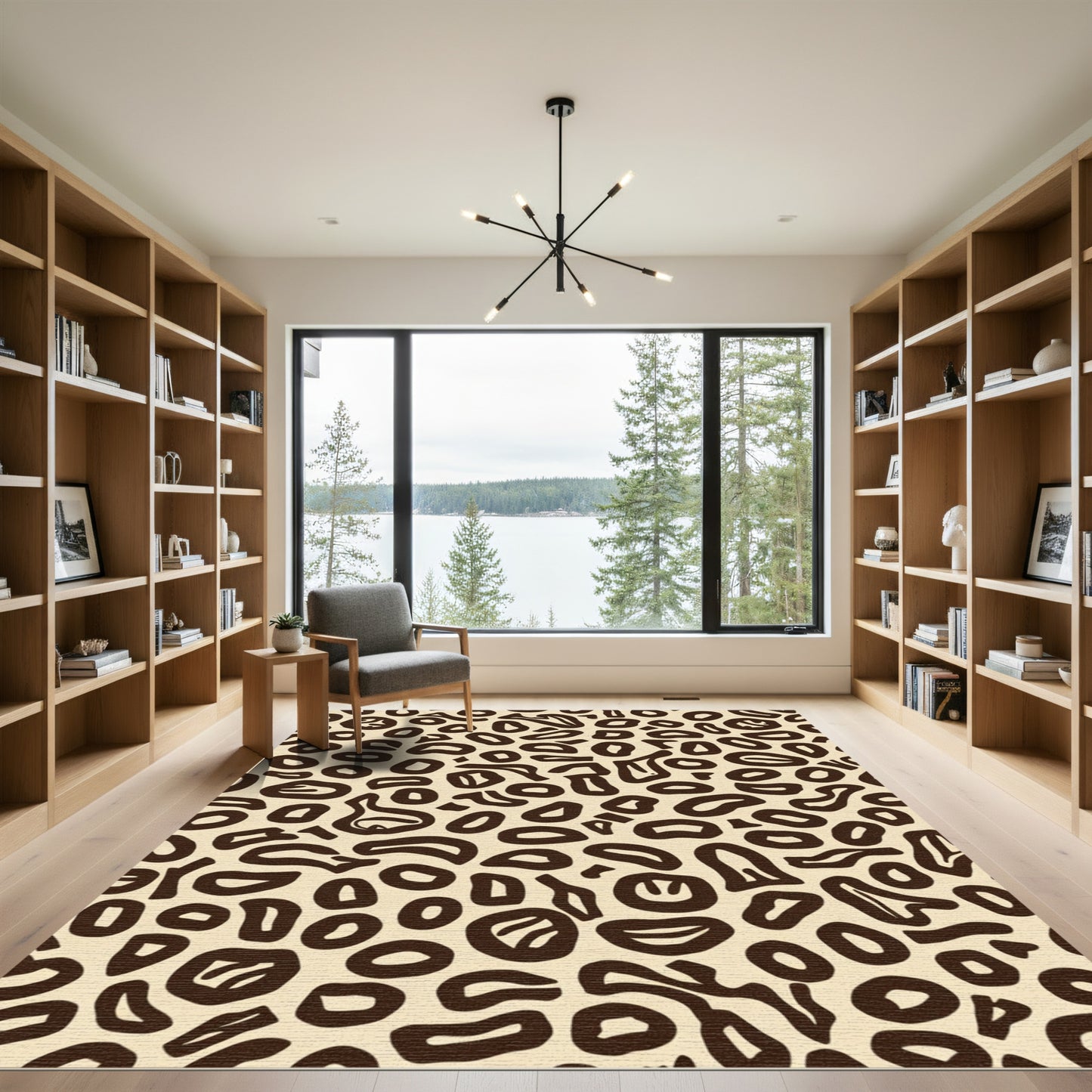 Brown Animal Print Spots Rug