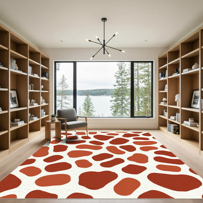 Rustic Red Giraffe Spot Rug