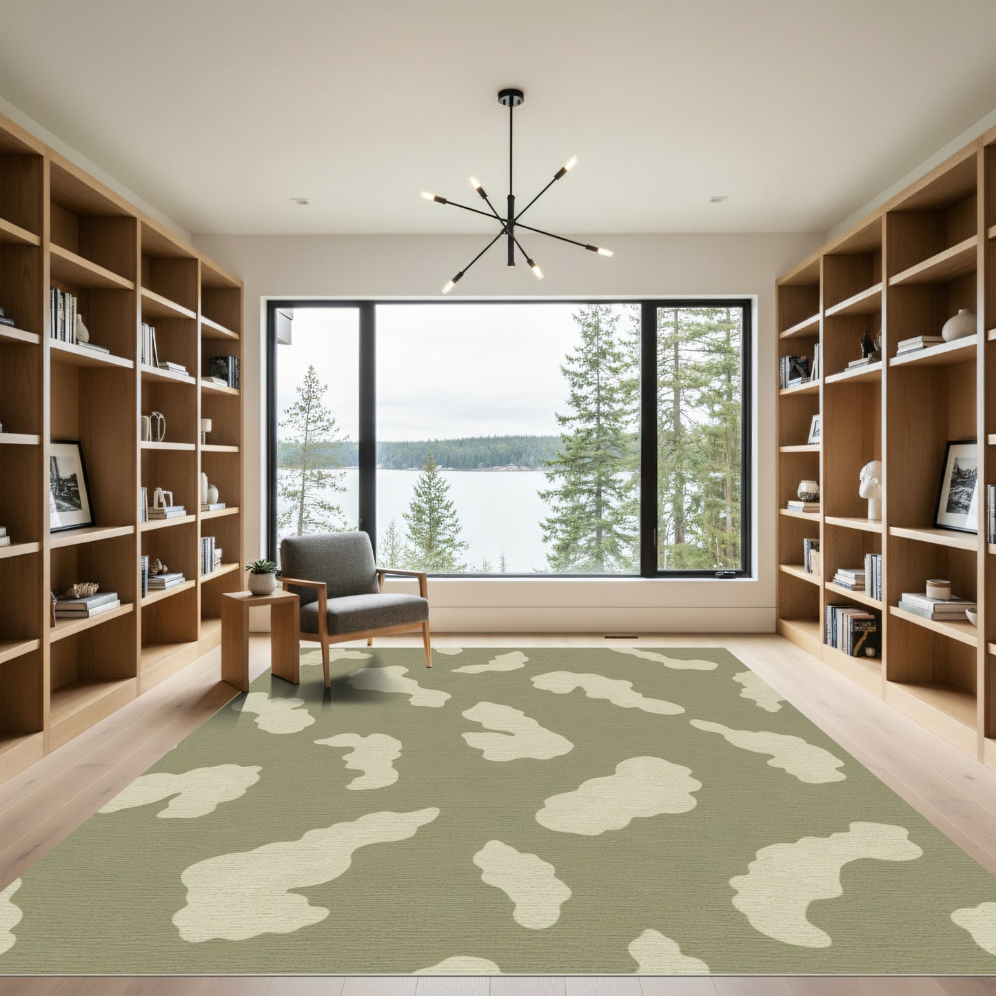Sage Abstract Blotches Rug